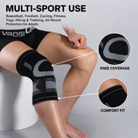 Qiangjin Ensemble de genouillères de compression en tricot flexible pour le sport, avec soutien pour la cheville, le coude et le poignet, et pour la marche à quatre pattes
