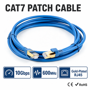 <span class=keywords><strong>สาย</strong></span>แพทช์ Cat7 SFTP 600MHz RJ45 CCA ป้องกันสัญญาณรบกวน สำหรับเซิร์ฟเวอร์แร็ค รองรับการสตรีม 8K จากโรงงานผู้ผลิตโดยตรง - Product Image 1
