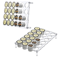 Porte-capsules de café en acrylique personnalisé de grande capacité Tiroir de rangement en plastique de style moderne qui s'adapte au comptoir