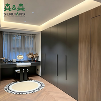 SLS Luxuriöser Moderner Einzelner Herren-Kleiderschrank mit Schubladen und Glastüren für Schlafzimmer und Wohnzimmer
