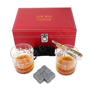 Vendite calde raffreddamento whisky cubetto di ghiaccio con bicchieri di whisky Set regalo pietra ghiaccio roccia e raffreddamento whisky Set di vetro e pietra - Product Image 2