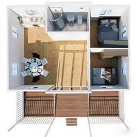 Maison conteneur à deux étages avec garage, en acier imperméable, fabrication sur mesure, 20 pieds, portable, 2 à 3 chambres, maison préfabriquée mobile.