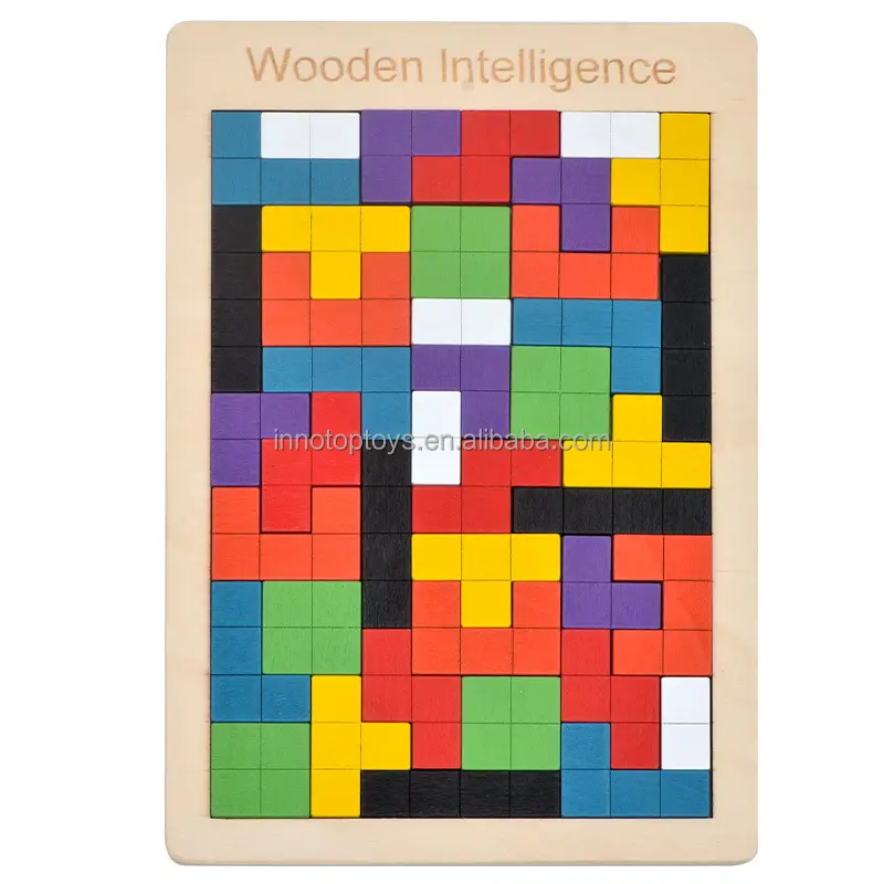 Jeux de Puzzle en bois, Tangram multifonction, éducatif, stimulation de l'intelligence, pour enfants en bas âge, version russe,