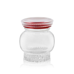 Bouteille en verre transparente de 50 ml en forme de lanterne unique pour miel, confiture, gelée, yaourt, <span class=keywords><strong>caviar</strong></span>, <span class=keywords><strong>vanille</strong></span> – Pot en verre épaissi - Product Image 1