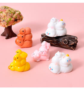 ของตกแต่งตั้งโต๊ะรูปสัตว์การ์ตูนซ้อนกันได้ <span class=keywords><strong>สนุก</strong></span>สนาน ตกแต่ง<span class=keywords><strong>สวน</strong></span>จิ๋ว DIY อุปกรณ์ตกแต่งเรซิ่น - Product Image 1