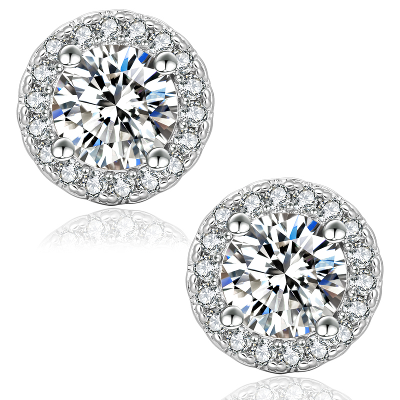 VVS Moissanite Earrings Gra Certificate Women