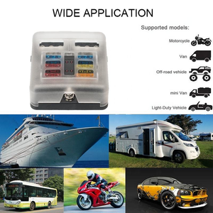 6 cách không thấm nước DC 12V cầu chì khối hộp LED cảnh báo chỉ số đồng 6 mạch Ô Tô Cầu Chì Chủ với tiêu cực thiết bị đầu cuối - Product Image 5