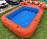 Tente de jardin gonflable pour fête à la plage, bar flottant gonflable en PVC pour piscine, pub gonflable pour adultes avec sièges