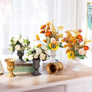 <span class=keywords><strong>Vase</strong></span> en fer forgé de style européen rétro pour la décoration de mariage, ornements de fleurs séchées, <span class=keywords><strong>vase</strong></span> pour la maison et l'hôtel, vente chaude en Chine - Product Image 4