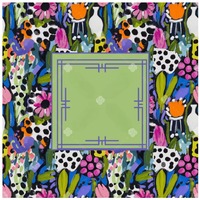 Коврик для маджонга Factory Direct Heritage Petal: мягкий резиновый игровой коврик без запаха с индивидуальной печатью, скрученный в рулон, для семейных встреч и покера