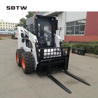 25hp 35hp 1300kg Tracked Skidsteer Loader Kubota Engine Skid Steer Fourche Bon marché Mini Skid Steer Trencher Attachment à vendre