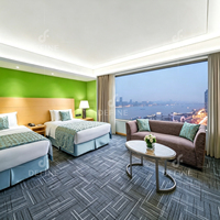 Luxuriöses Hotelzimmer-Möbelset aus Holz, Umweltfreundlich, Maßgefertigt, Modernes King-Queen-Bett, Komplettpaket für Gästezimmer und Apartment-Projekte