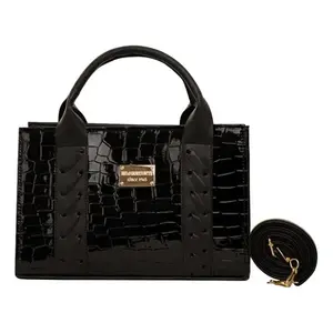 Bolso Bandolera Negro Fana Regina, Impermeable, Forro de Cuero PU, Cierre de Cremallera, Bolso de Hombro de Moda para Mujer, Uso Diario - Product Image 1