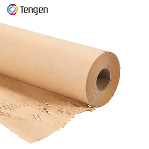 New Perforated Protective Gift Shockproof Packaging Paper Biodegradable Honeycomb Cushioning Paper Roll