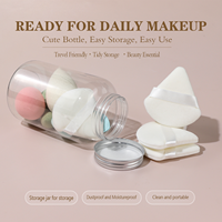 Ensemble d'éponges de maquillage multicolores 14 pièces (en boîte) - Sans latex, lavables en machine, texture fine, adaptées pour le maquillage