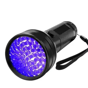 Lanterna de luz preta uv 395nm 51 led, detector de urina de bicho de estimação luz negra uv led