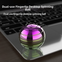 Fidget Spinner Multifonctionnel Rotatif de Bureau, Jouet Anti-Stress Métallique Lumineux Coloré, Gadget de Décompression Portable