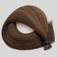 Extensions de cheveux Remy 100% vietnamiennes en gros, double trame, fabrication à la machine, pointe en I, fusion à froid, sans effilochage, emballage OEM, excellent état