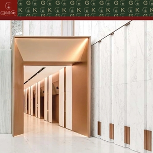 Dalles de marbre blanc polies sur mesure pour hall d'immeuble de bureaux de luxe GOLDKING – Fourniture pour grands projets - Product Image 4