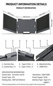 Pantalla portátil de doble pantalla de 14 pulgadas - Product Image 5