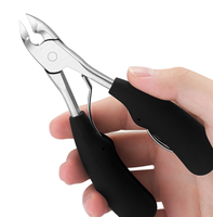 Pince à ongles incarnés professionnelle améliorée, poignée ergonomique en caoutchouc, lame incurvée en acier inoxydable pour ongles épais et durs
