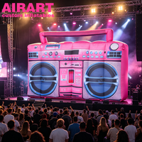 Radio gonflable, Artair Custom Inflatable Giant Boombox, modèle de radio gonflable décoratif pour festival de musique