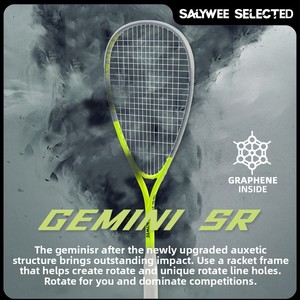 Raquette de squash en fibre de carbone ultra-légère - Construction monobloc, tir droit |   Durable et écologique pour les amateurs/intermédiaires - Product Image 5