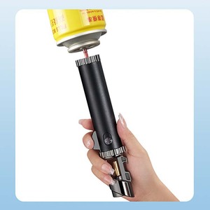 Kim loại khí butan bơm lại máy bay phản lực màu xanh ngọn lửa BBQ nến lửa nhẹ hơn hình dạng bút có thể điều chỉnh ngọn lửa thuốc lá xì gà Hàn nhẹ hơn - Product Image 6