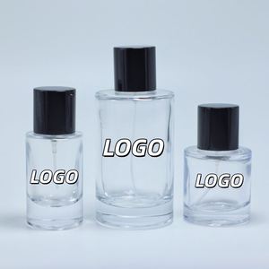 30ml 50ml 100ml Round Clear Glass Perfume <b>Bottles</b> with Custom Logo Screen Printing <b>Box</b> Packaging - Product Image 1
