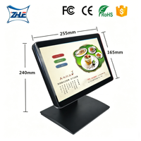 Monitor LCD TFT 10.1 Inci untuk Dinding, Bingkai Putih Hitam, Layar Kasir POS