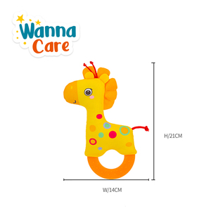 Nouveau mignon en peluche et peluche bébé <span class=keywords><strong>hochet</strong></span> jouets grinçants animaux de dessin animé éléphants bébé <span class=keywords><strong>hochet</strong></span> avec anneaux de dentition en Silicone - Product Image 6