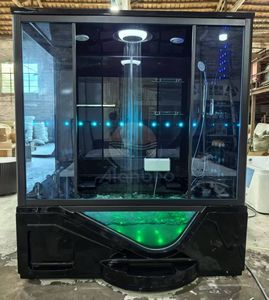 Cabine de douche hammam intérieure en verre acrylique de haute qualité avec cascade, bain à remous massant et baignoire <span class=keywords><strong>spa</strong></span> - Product Image 3