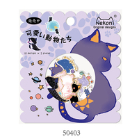 Nekoni mignon dessin animé étanche Girly autocollant flocons pour Journal Animal stationnaire autocollants Pack