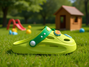 Ciabatte Verdi per Bambini Taglia 23-32 in EVA Traspiranti Estive per Ragazzi Stile Solido Slip-On Altezza Caviglia - Product Image 2