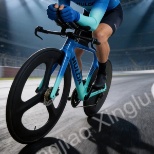Bicicleta de Carretera 700c de Fibra de Carbono Completa, Aero TT Disc Triathlon con Manillar Integrado, Fabricada con Fibra de Carbono de Alto Módulo - Product Image 1