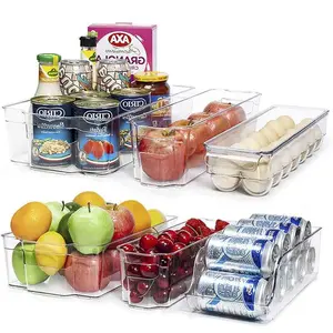  CLEARISTO Set of 10 Fridge Organizer, Stackable Refrigerator  Organizer Bins with Lids, BPA-Free Fridge Organizers and Storage, Clear  Fridge Storage Containers for Produce, Fruit, Vegetable: Home & Kitchen