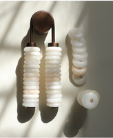 Applique murale LED en albâtre espagnol avec intérieur en cuivre pour chambre à coucher, salon, chevet, lampes murales en marbre