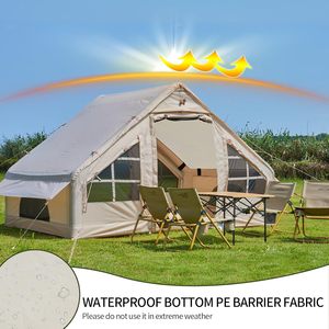 Tienda inflable portátil Glamping para exteriores, techo Oxford plegable automático, función impermeable para acampar en familia - Product Image 6