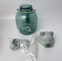 Bouteille d'eau personnalisée Tritan de 1200 ml avec sangle d'épaule, paille et couvercle rabattable à oreilles d'ours