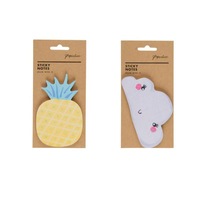 Bloc-notes adhésif personnalisé, en forme d'ananas et de nuage, bloc-notes auto-adhésif, papeterie de bureau créative pour cadeau d'entreprise
