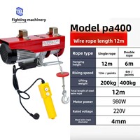 Nouvelle mini grue électrique 200 kg 220 V avec câble en aluminium, commande intelligente IA, télécommande sans fil pour la construction minière