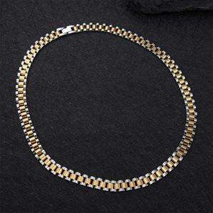 Trang Trí Cá Nhân Dây Chuyền Đồng Hồ Dây Thép TITAN 10MM Dành Cho Nam Nữ Dây Chuyền Vàng Đen 22 ''Trang Sức Bán Sỉ - Product Image 6