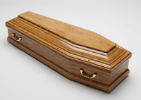 Ataúd de Madera Sólida Estilo Europeo y Americano, Ecológico, Personalizable, para Entierro y Reentierro