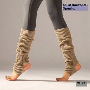 Jambières <span class=keywords><strong>de</strong></span> yoga transfrontalières pour femmes tricotées sport chaud couvre-jambes <span class=keywords><strong>de</strong></span> marche chaussettes empilées - Product Image 2