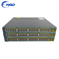 Switch PoE Gigabit Ethernet Administrado de Nivel 2 Apilable de 48 Puertos para Redes LAN Empresariales y de Campus, Modelo WS-C2960-48PST-L/-S