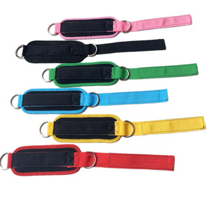 Personalizado ejercicio gimnasio Brace Nylon Cable máquina Kickback manguito accesorio ajustable tobillo peso correas - Product Image 4