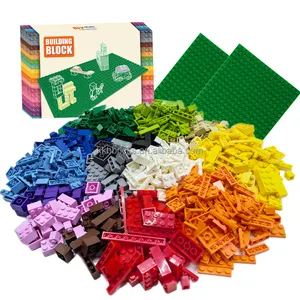 1000 Stuks Klassieke Bouwstenen + Basisplaat 32*16 Studs * 2 Stuks Hands-On Play Bouwset Abs Doe-Het-Zelf Speelgoed Compatibel Met Lego