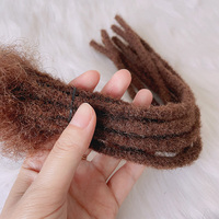 Prezzo a buon mercato serrature estensioni dei capelli 8 pollici ombre color T 1b 30 100% veri capelli vergini umani locs trecce dreadlocks morbidi per il nero