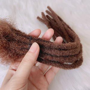 Extensions de cheveux tressées à prix abordable, 8 pouces, couleur ombrée T 1b 30, 100% cheveux humains vierges, douces <span class=keywords><strong>dreadlocks</strong></span> pour noirs - Product Image 5