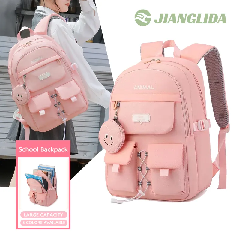 JIANGLIDA 2024 student backpacks cute fashion girls backpack waterproof backpacks high-quality student school bags teenage girls